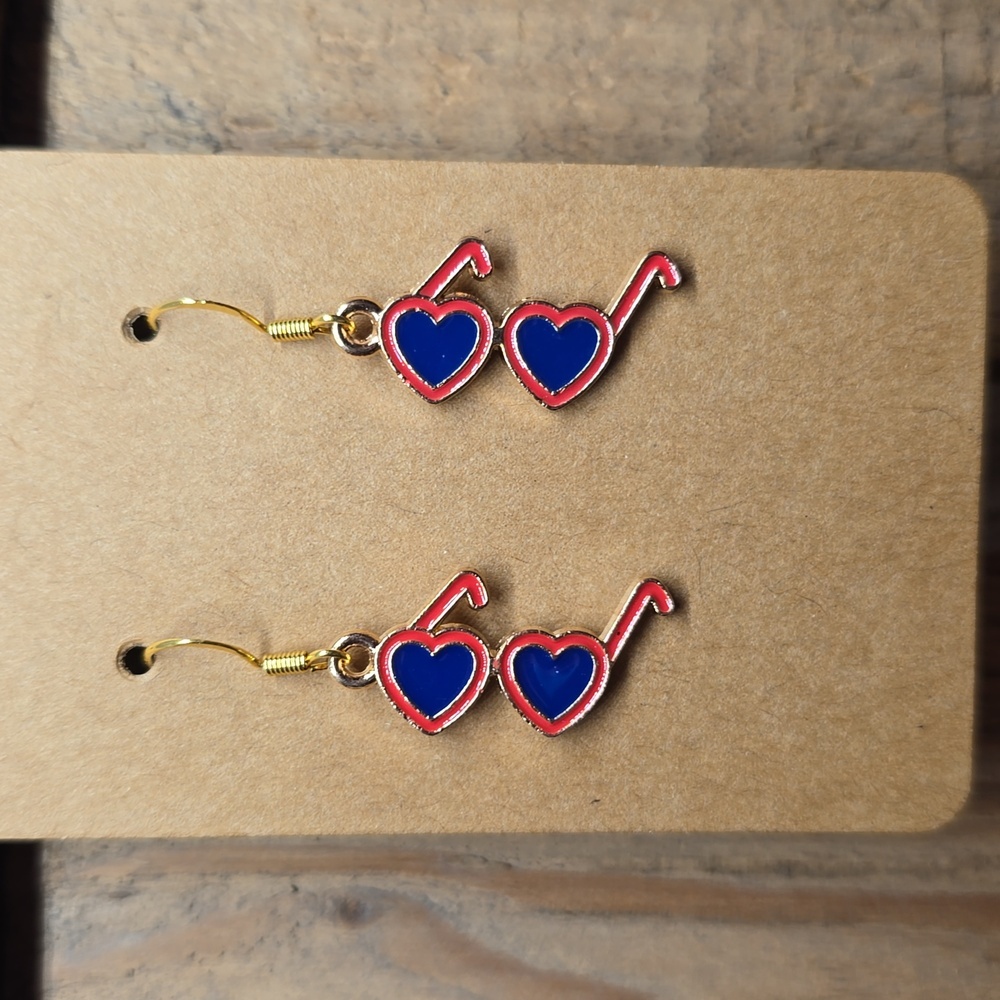 Valentine's Day Heart Sunglasses Earrings